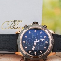 Jam Tangan Pria Cowok Casual Sport cardiff 9142 Original Kulit JAPAN