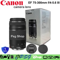 LENSA CANON TELE ZOOM KAMERA CANON EF 75 - 300mm F4-5.6 III