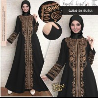 Jual Gamis Abaya Hitam eklusive, Gamis Pesta Bordir, Abaya Arab Maryan Murah