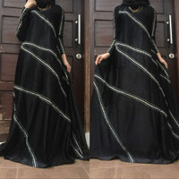 Jual BLACK ABAYA TURKI ABAYA PESTA SIMPLE Murah