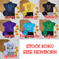 Baju Aqiqah NEWBORN Romper Koko Bayi Pakaian Muslim Anak Laki laki