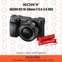 Kamera Mirrorless Sony A6300 + Kit 16-50 Garansi Resmi Sony Indonesia