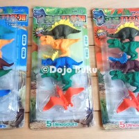 Figure Dinosaurus 6 cm set 5 pcs ( penghapus pensil )