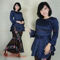 setelan baju kebaya jaguar embos pita terkini