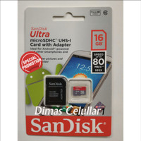 Memory Memori Card MicroSD Micro SD Sandisk Ultra Class 10 16GB 16 GB