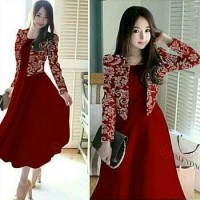 Gamis Dress Hm St Famous Maxi Syari Pakaian Muslim Wanita Baju AHB5063