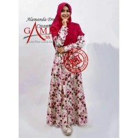 Gamis alamanda katun jepang original bahan import / gamis tanah abang