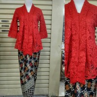 set baju kebaya brukat floy terkini