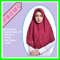 HIJAB JILBAB INSTAN POLOS PET ANTEM | PASHMINA KHIMAR CIPUT SEGI EMPAT