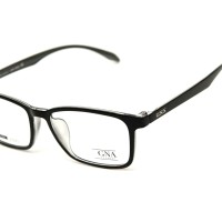 Frame Kacamata Gino Armani GNA B-866 Black-Grey Original Pria / Wanita