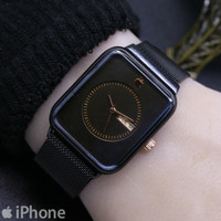 Jam Tangan Wanita/Cewek merk Iphone Analog Tanggal Rantai Pasir Magnet