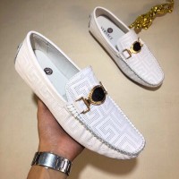 Sepatu kulit casual versace loafer branded pria cowok kw mirror