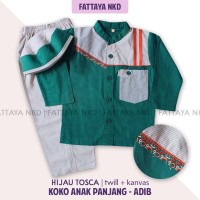 Setelan Koko Anak Fattaya,Adib, Size 6, Baju Taqwa Anak