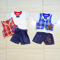 Setelan dasi kupu2 bayi cowok baju rompi baby boy KEREN pakaian pesta