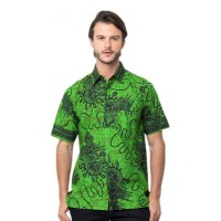 BAJU KEMEJA Baju Kemeja Batik Cirebon Pria Lengan Pendek Bahan Katun