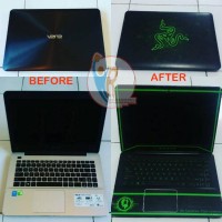 jual Original Garskin Laptop Full Body Asus A455L Motif Razer - Free