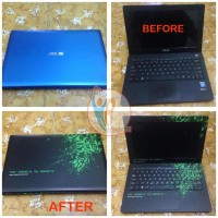 jual Original Garskin Laptop Full Body ASUS X200M Motif Razer - Free