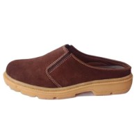 Sepatu Sandal Selop Bustong Kulit Asli Pria Cowok Coklat Ukuran Besar