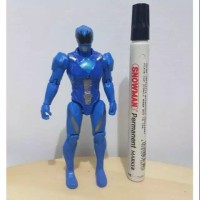 Mainan action figure power ranger blue mighty morphin powe tanger movi