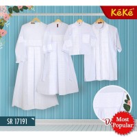 (Gamis dan Koko Dewasa) Baju Putih Keke Sarimbit Couple Keluarga