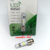 Lampu Utama LED Motor Socket H6 RTD 4 SISI Bebek Matic Skutik
