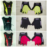 Perlengkapan sepeda - Tas ransel sepeda dan glove sepeda half finger