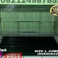 Kandang Besi Lipat Kotak Untuk Kucing Kelinci Burung Anjing Size L