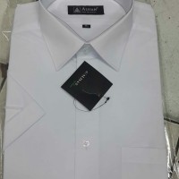 Jual Kemeja Alisan Pria Modern Putih lengan pendek reguler size jumbo... Murah