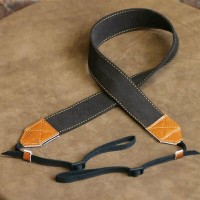 Strap Kamera Denim Coklat for Canon Nikon Sony Panasonic Lumix Olympus