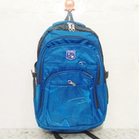 Ransel Polo Miami Warna Biru Tas Sekolah USB port charger