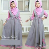 Maxi Kids Renata Busana Muslim Anak Gamis Anak Terbaru - Merah Muda