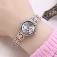 Jam Tangan Wanita / Cewek Rolex Ladies Star Rantai Kombinasi Rosegold