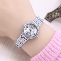 Jam Tangan Wanita / Cewek Rolex Ladies Star Rantai Silver White