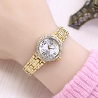 Jam Tangan Wanita / Cewek Rolex Ladies Star Rantai Gold White