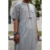 Jubah Ikaf Lengan Pendek / Gamis Pria Ikaf 100% Original / Jubah Impor