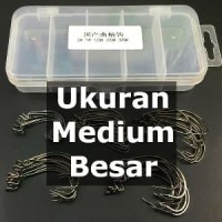 Promo MEDIUM BESAR Mata Kail Pancing ukuran 1 2 3 dengan Box Murah