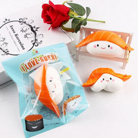 Squishy Kepala Salmon Sushi 10cm Se015 By Sunny Squishy
