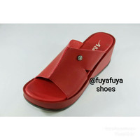 Sandal wanita wedges Selop casual formal by SAVORY GE 147 merah