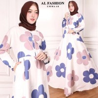 baju gamis wanita dress maxi emma gamis untuk ibu dan remaja syari