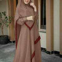 GAMIS SYARI MOSTCREEP CALISTA COKLAT