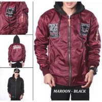 Riri Store Official Fashion Terbaru JAKET BOMBER HOODIE 2 IN 1