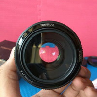 Lensa Fix 50mm F1.8 For Canon Bokeh Blur Mantap Mulus Bgt Siap Pakai