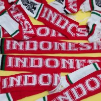 syal bola team indonesia - syal merah putih indonesia