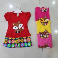 Grosir baju setelan pakaian bayi cewek perempuan 1 tahun bahan kaos