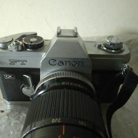 Kamera analog film Canon ft ql + canon fd 200mm f4 ssc