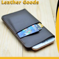 Sarung Kulit Untuk Iphone 6 Plus Dan 7 Plus Handmade Warna Darkbrown