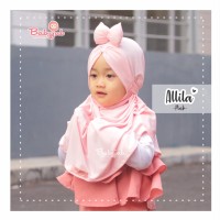 jilbab bayi lucu hijab anak syari warna merah muda size S