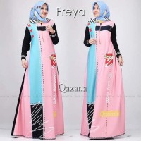 GAMIS FREYA by Qazana Salt versi printing ORIGINAL BRANDED
