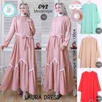 Gamis / Dress Polos Aksen Mutiara Laura By Zie