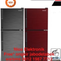FREE ONGKIR* Lemari Es Sharp kulkas 2 pintu sj-246-gc low watt